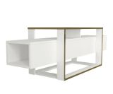 Porta TV bianco e oro 160x46x49h cm in legno - Jo