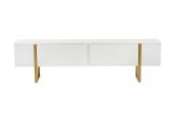 Porta TV bianco e oro 180x29x50h cm 2 ante - Lilith