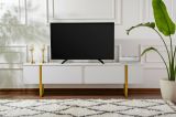 Porta TV bianco e oro 180x29x50h cm 2 ante - Lilith