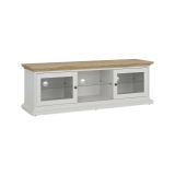 Porta TV bianco e quercia 149x41x50h cm 2 ante - Damrey