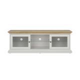 Porta TV bianco e quercia 149x41x50h cm 2 ante - Damrey