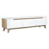 Porta TV bianco e rovere 180x35x48h cm 3 ante - Apatite