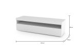 Porta TV bianco lucido 130x45x36h cm in legno - Adelicia