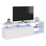 Porta TV bianco lucido 150x41x50h cm in legno - Amiuty