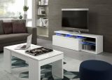 Porta TV bianco lucido 150x41x50h cm in legno - Amiuty