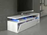 Porta TV bianco lucido 150x41x50h cm in legno - Amiuty