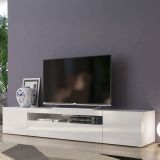 Porta TV bianco lucido 200x40x37h cm 3 ante - Amore