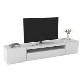 Porta TV bianco lucido 200x40x37h cm 3 ante - Amore