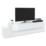 Porta TV bianco lucido 200x45x52h cm 3 ante - Arold