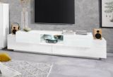 Porta TV bianco lucido 220x40x51h cm 4 ante - Amato