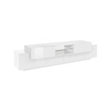 Porta TV bianco lucido 220x40x51h cm 4 ante - Amato