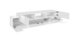 Porta TV bianco lucido 220x40x51h cm 4 ante - Amato