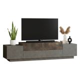 Porta TV bronzo 160x37x38h cm 2 ante - Abriola