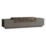 Porta TV bronzo 160x37x38h cm 2 ante - Abriola
