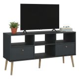 Porta TV grigio 117x39x60h cm in legno - Conte