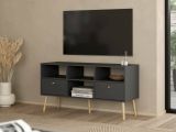 Porta TV grigio 117x39x60h cm in legno - Conte