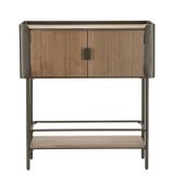 Porta TV grigio e marrone 100x42x110h cm 2 ante - Quilt