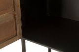 Porta TV grigio e marrone 100x42x110h cm 2 ante - Quilt