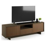 Porta TV marrone e noce 170x42x48h cm 2 ante e 1 cassetto - Atina