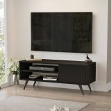 Porta TV nero 110x40x44h cm in legno - HuLanqi