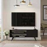 Porta TV nero 110x40x44h cm in legno - HuLanqi