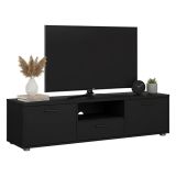 Porta TV nero 147x39x38h cm 2 ante e 1 cassetto - Charo