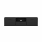 Porta TV nero 147x39x38h cm 2 ante e 1 cassetto - Charo