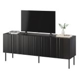 Porta TV nero 150x42x60h cm 3 ante - Frassino