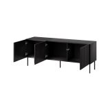 Porta TV nero 150x42x60h cm 3 ante - Frassino