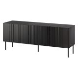 Porta TV nero 150x42x60h cm 3 ante - Frassino