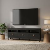 Porta TV nero 151x38x54h cm in legno - Astana