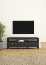 Porta TV nero 151x38x54h cm in legno - Astana