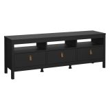 Porta TV nero 151x38x54h cm in legno - Astana