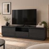 Porta TV nero 160x29x42h cm 3 ante - Morrigan