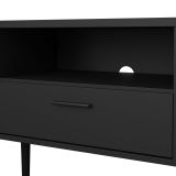 Porta TV nero 177x39x56h cm 2 ante e 1 cassetto - Anselme