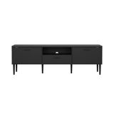 Porta TV nero 177x39x56h cm 2 ante e 1 cassetto - Anselme