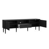 Porta TV nero 177x39x56h cm 2 ante e 1 cassetto - Anselme