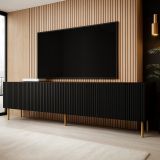 Porta TV nero 200x42x52h cm 4 ante - Varenna