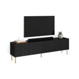 Porta TV nero 200x42x52h cm 4 ante - Varenna