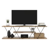 Porta TV nero,noce 120x30x33h cm in legno - Desdemona