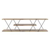 Porta TV nero,noce 120x30x33h cm in legno - Desdemona