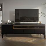 Porta TV nero,noce 155x48x48h cm in legno - Rosata