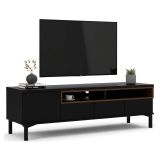 Porta TV nero,noce 155x48x48h cm in legno - Rosata
