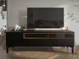 Porta TV nero,noce 155x48x48h cm in legno - Rosata