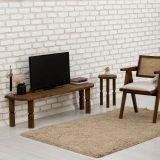 Porta TV noce 140x35x40h cm in legno - Fengshen