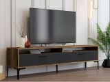 Porta TV noce e antracite 180x47x35h cm modulabile - Angiari