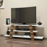 Porta TV noce e bianco 120x33x42h cm in legno - Bellagio