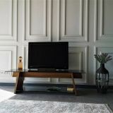 Porta TV noce e nero 158x40x45h cm in legno - Amorosi