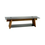 Porta TV noce e nero 158x40x45h cm in legno - Amorosi