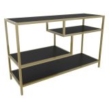 Porta TV oro e antracite 120x39x75h cm in legno - Ivette